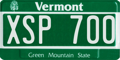 VT license plate XSP700