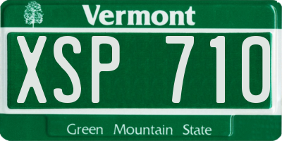 VT license plate XSP710
