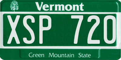 VT license plate XSP720