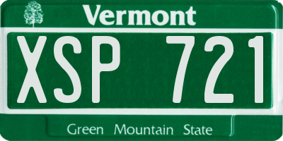 VT license plate XSP721