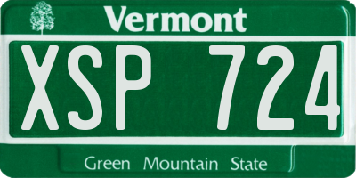 VT license plate XSP724
