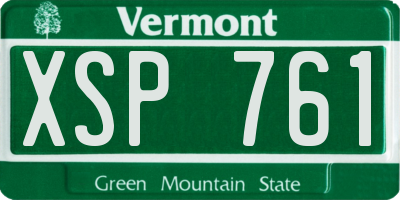 VT license plate XSP761