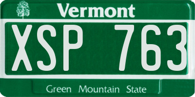VT license plate XSP763