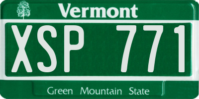 VT license plate XSP771