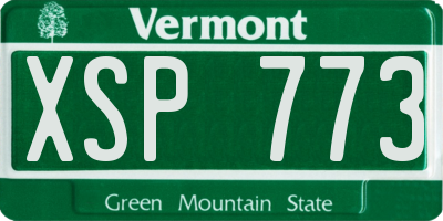 VT license plate XSP773