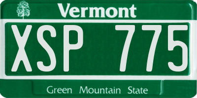 VT license plate XSP775