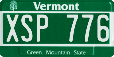 VT license plate XSP776