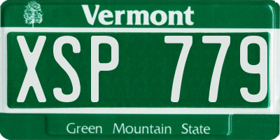 VT license plate XSP779