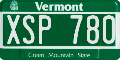 VT license plate XSP780