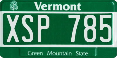 VT license plate XSP785