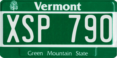 VT license plate XSP790