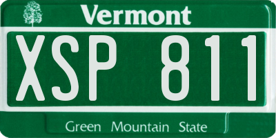 VT license plate XSP811