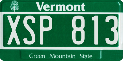 VT license plate XSP813