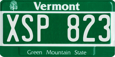 VT license plate XSP823