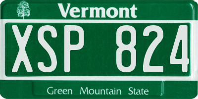 VT license plate XSP824