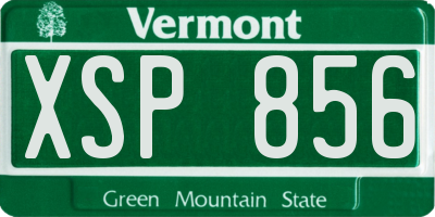VT license plate XSP856