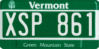 VT license plate XSP861