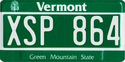 VT license plate XSP864