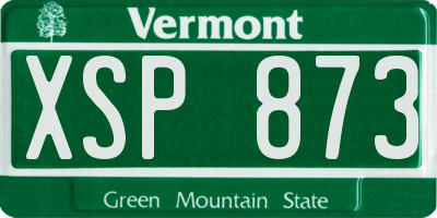 VT license plate XSP873