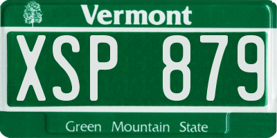 VT license plate XSP879