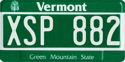 VT license plate XSP882