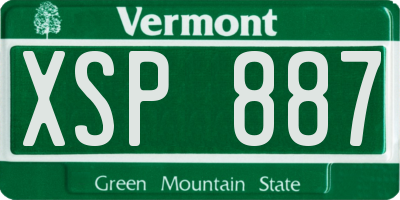 VT license plate XSP887