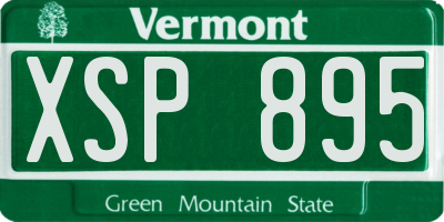 VT license plate XSP895