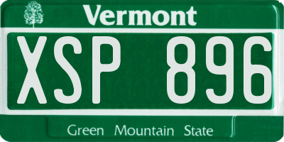 VT license plate XSP896