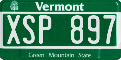 VT license plate XSP897
