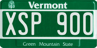 VT license plate XSP900