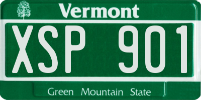 VT license plate XSP901