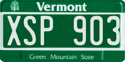 VT license plate XSP903