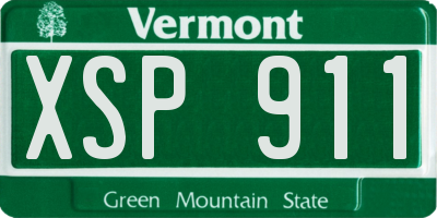 VT license plate XSP911