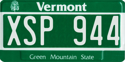 VT license plate XSP944
