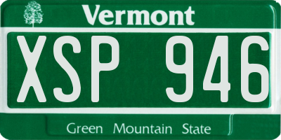 VT license plate XSP946