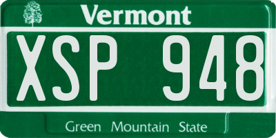 VT license plate XSP948