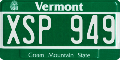 VT license plate XSP949
