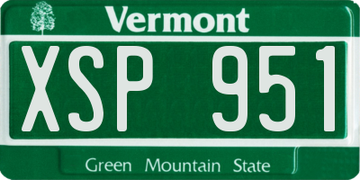 VT license plate XSP951