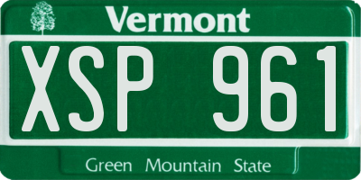 VT license plate XSP961