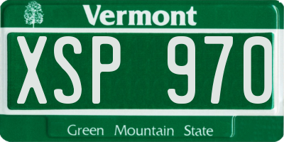 VT license plate XSP970