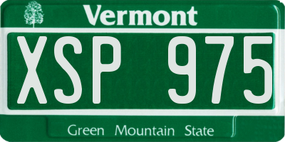 VT license plate XSP975