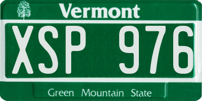 VT license plate XSP976