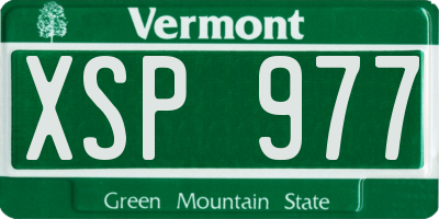 VT license plate XSP977
