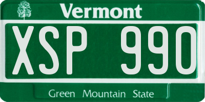 VT license plate XSP990