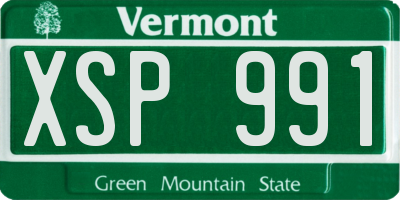 VT license plate XSP991
