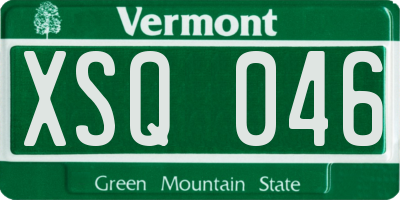 VT license plate XSQ046