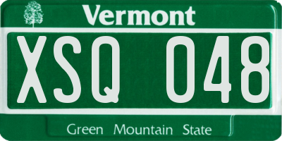 VT license plate XSQ048