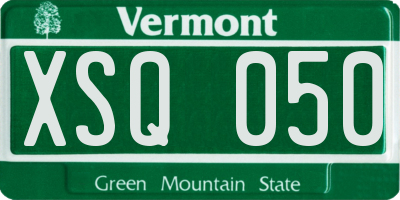 VT license plate XSQ050