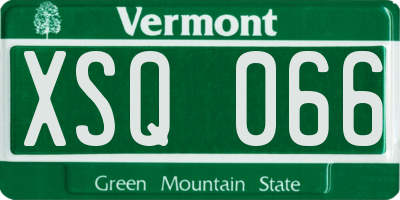 VT license plate XSQ066