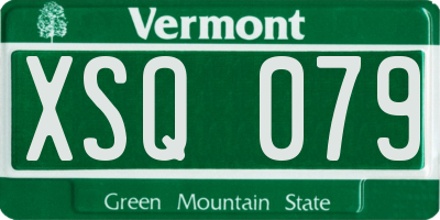 VT license plate XSQ079